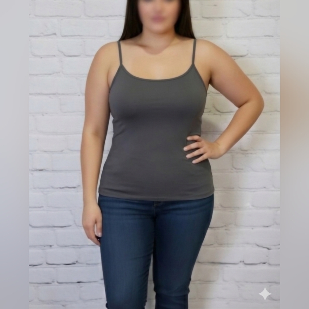 Express Gray Contour Tank Top